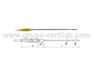 SENSOR DE TEMPERATURA PT100 -70 a 500ºC - COM PUNHO